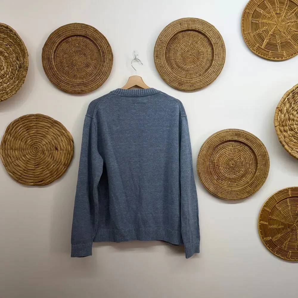 Banana Republic Giorgio Cotton Linen Crew Neck Sweater Mens Large